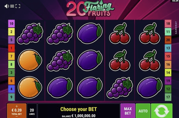 Play 20 Flaring Fruits online
