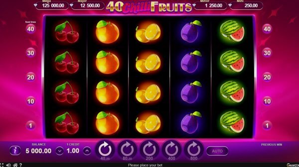 Play 40 Chilli Fruits online