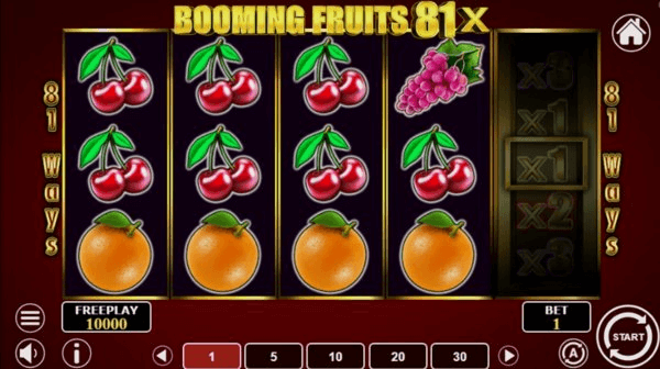 Play Booming Fruits 81X online